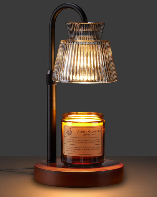 Lisunar candle warmer lamp cylindrical glass head no smoke no flames