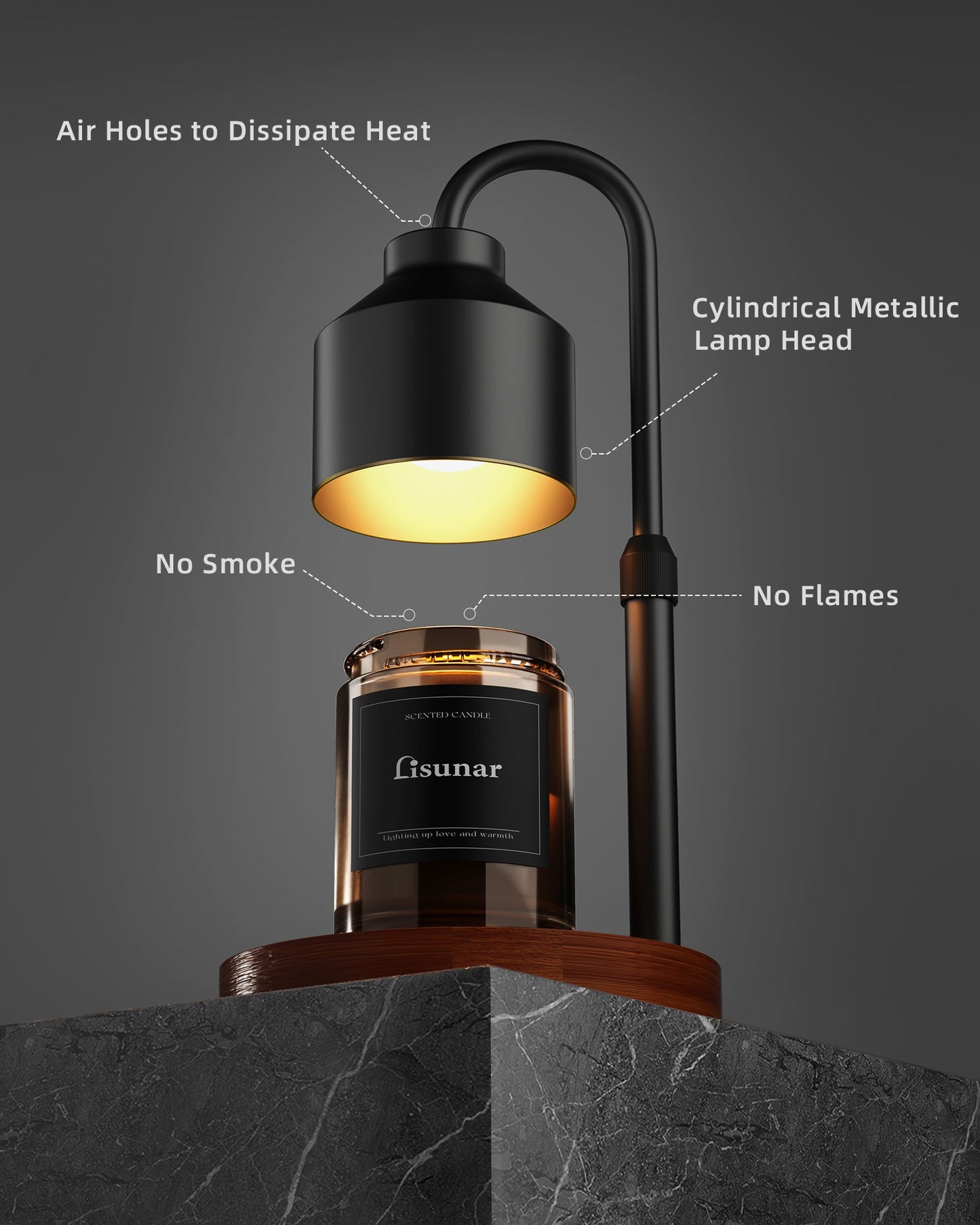 Adjustable height candle warmer dimensions