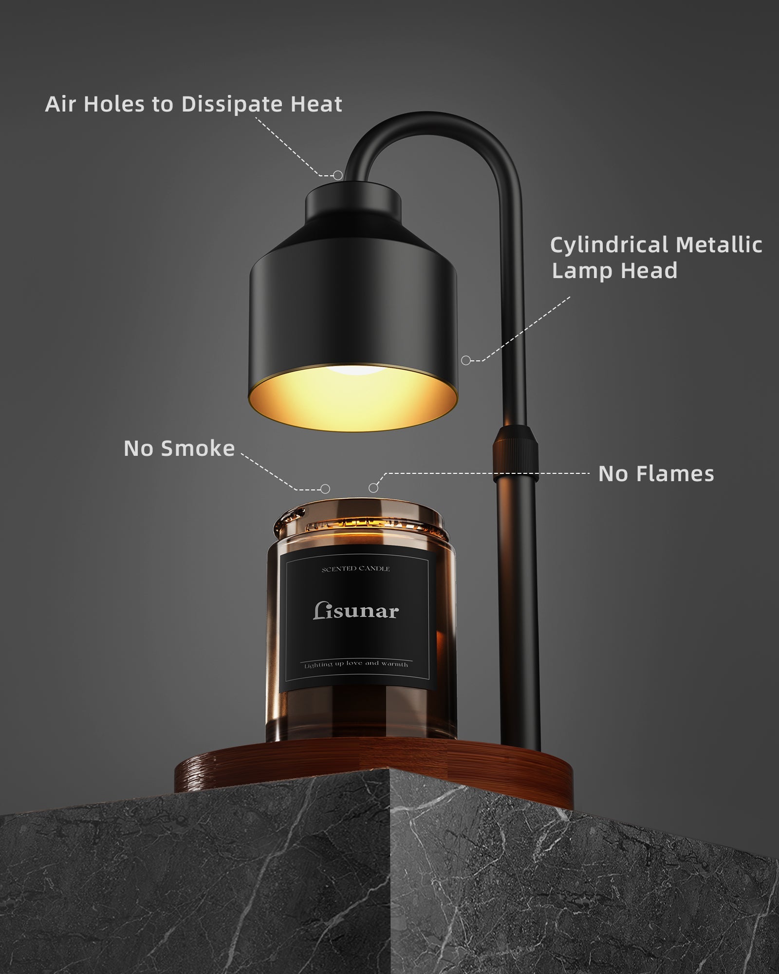 Adjustable height candle warmer dimensions
