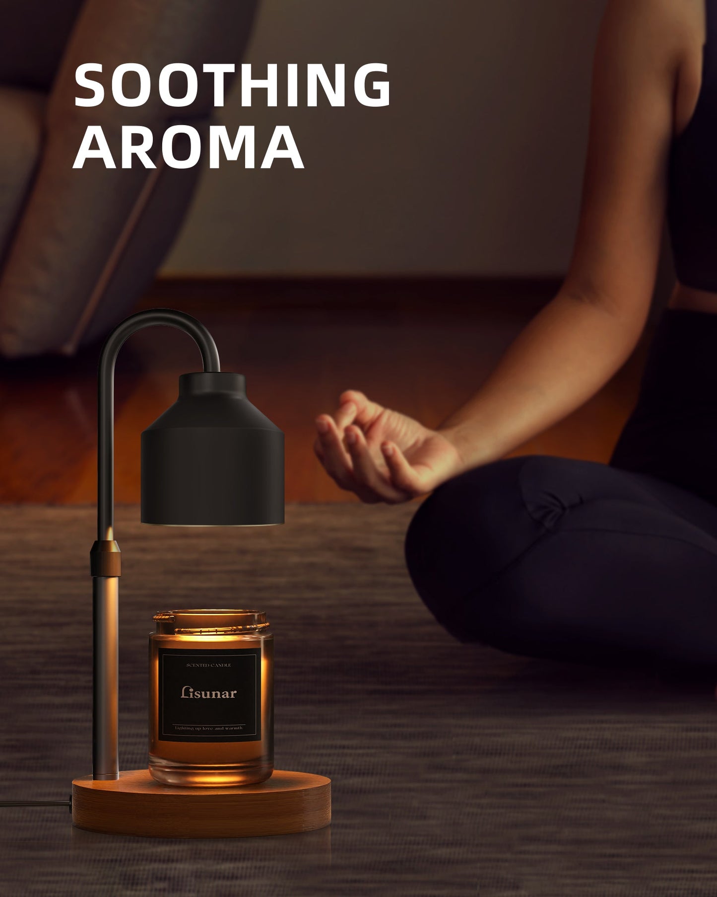 Candle warmer on desk lifestyle