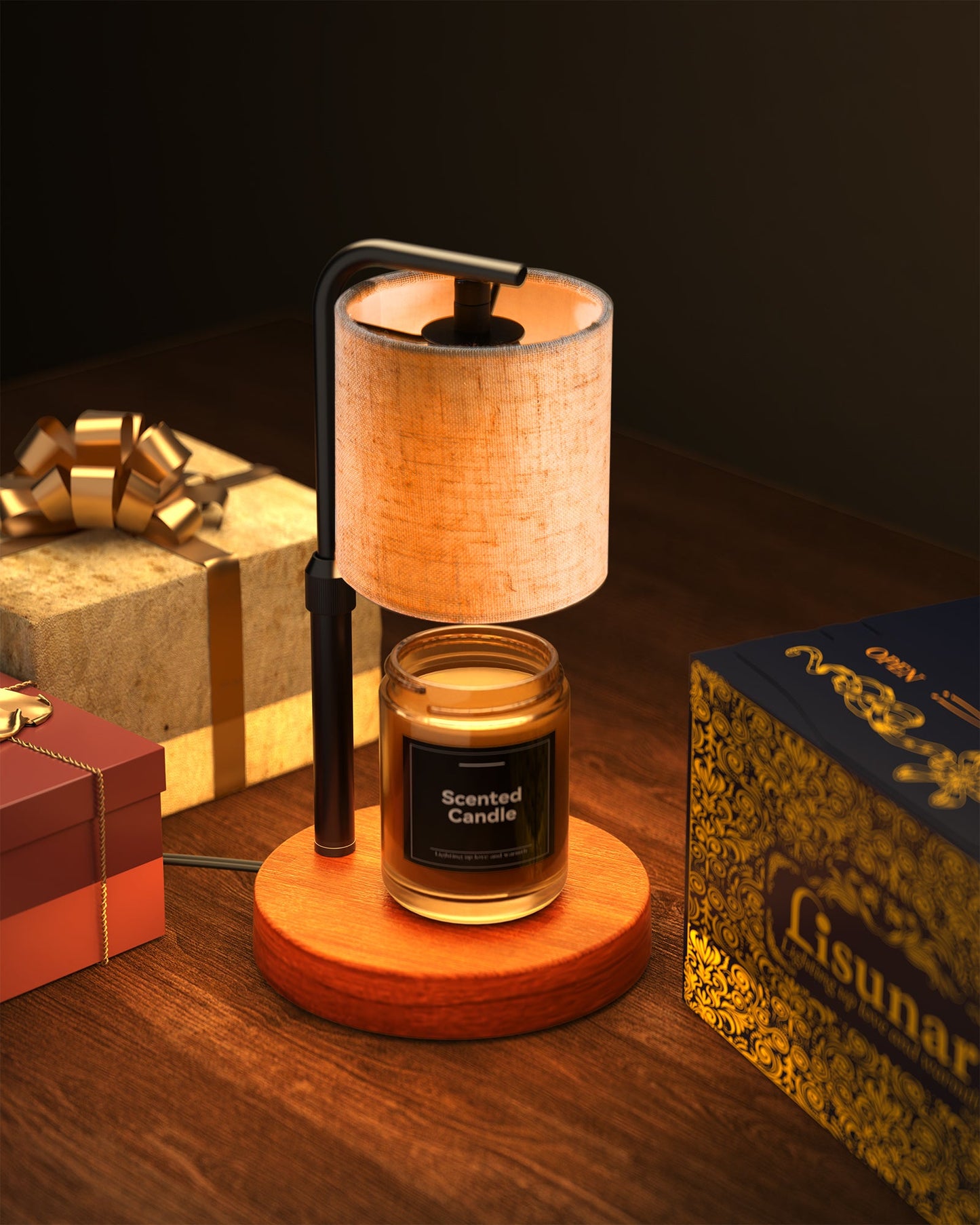 Candle warmer rainy window reading book coffee cozy