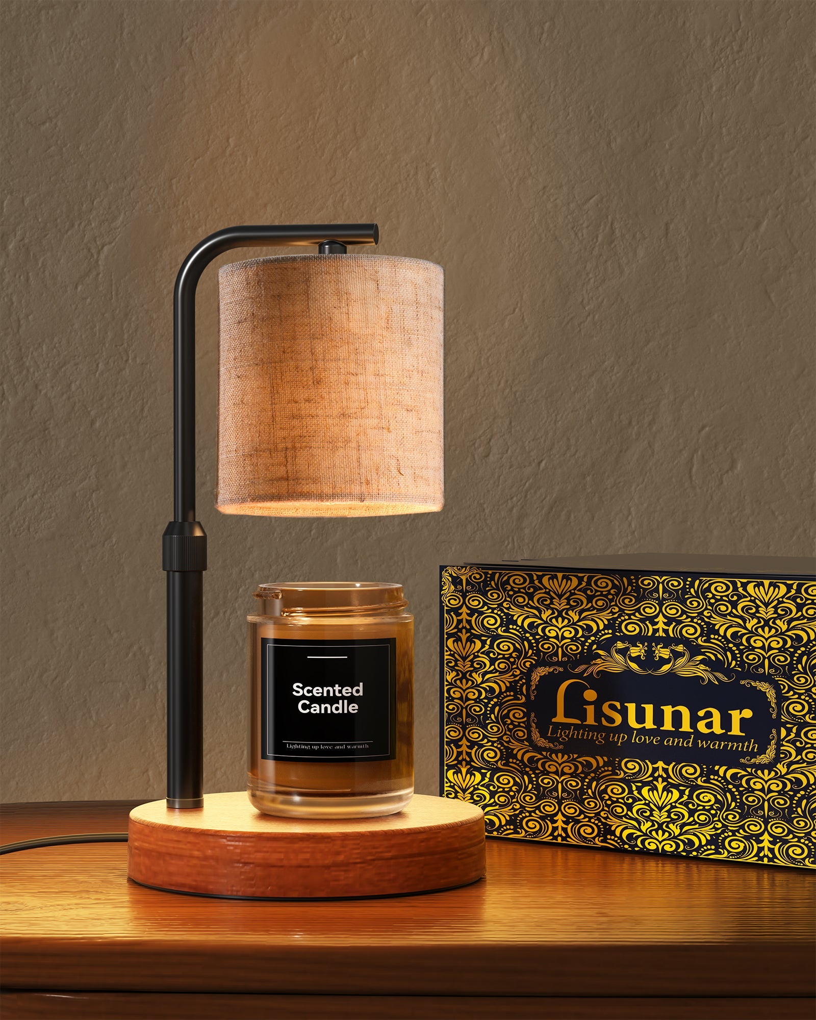 Lisunar linen candle warmer product detail shot